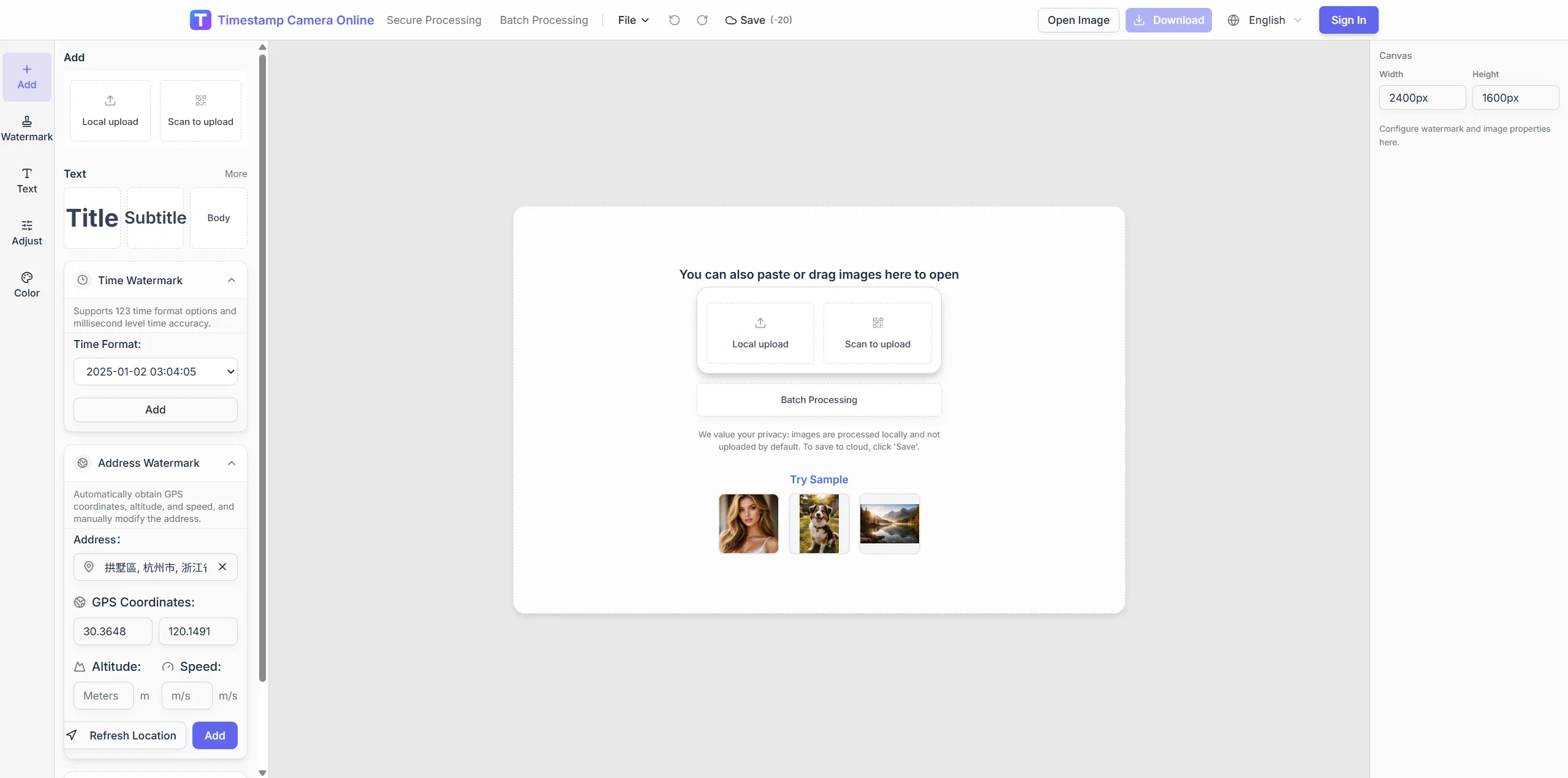 Simple three steps to set watermarks