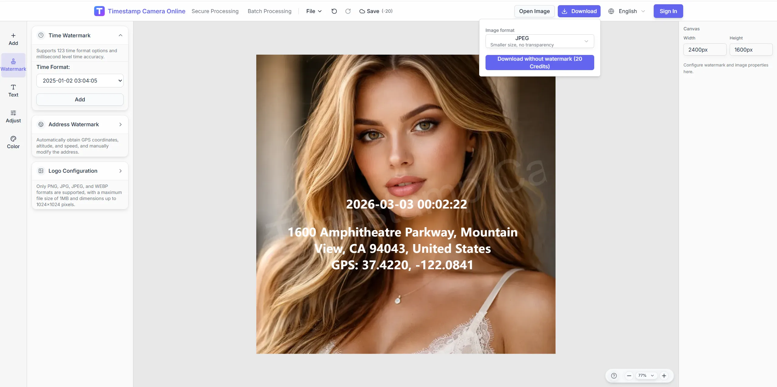 Simple three steps to set watermarks