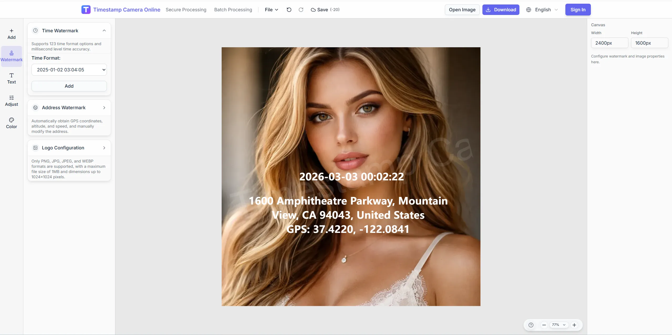 Simple three steps to set watermarks